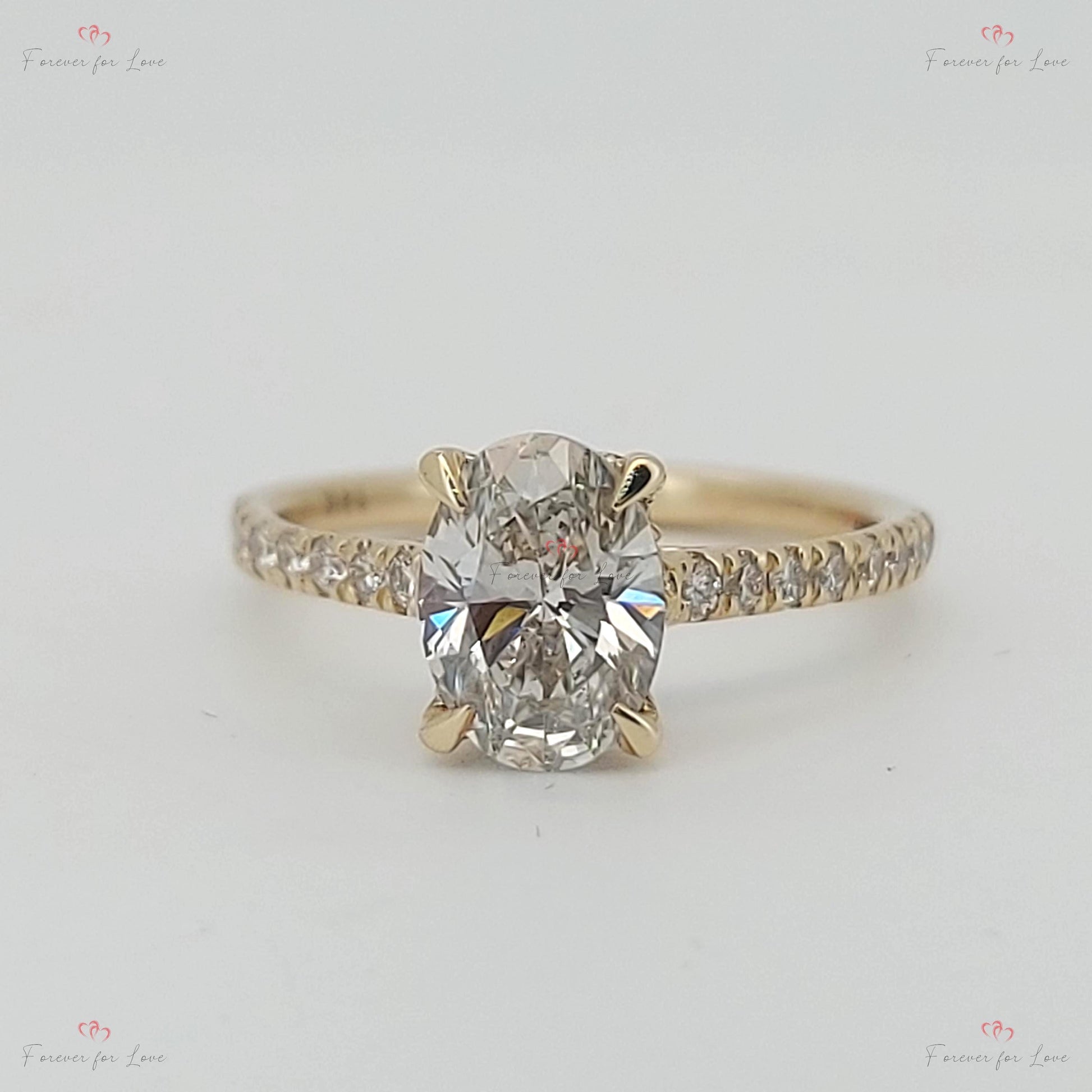 1 Ct IGI Certified Oval Diamond Engagement Ring