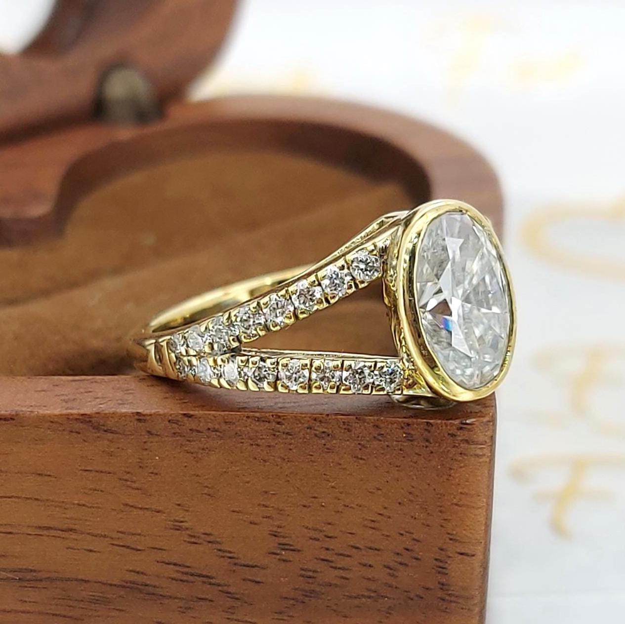 IGI Certified Oval Lab Diamond Band