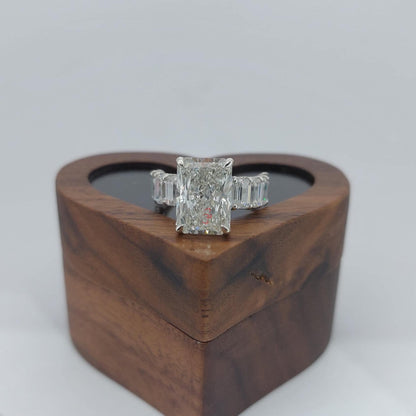 5 Ct Radiant Lab Diamond Solitaire Engagement Ring