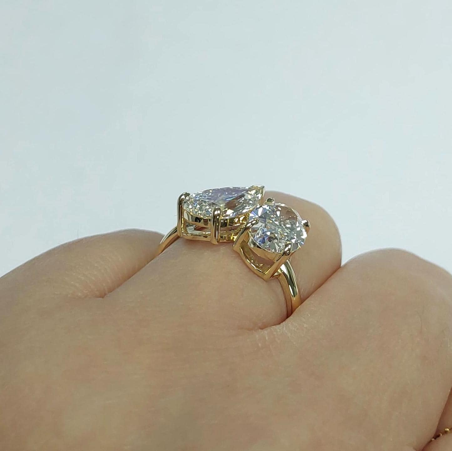 4 Ct IGI Certified Oval Lab Diamond Solitaire Engagement Ring Oval cut Moissanite engagement ring in Gold or Platinum — custom handcrafted by Forever For Love