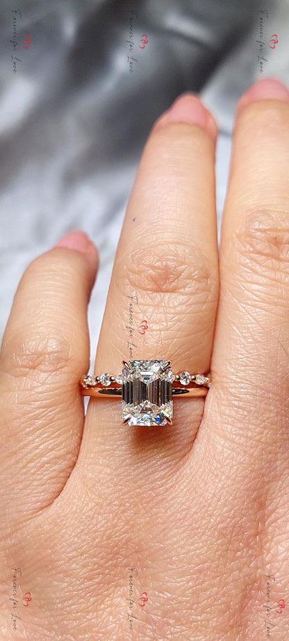 3 Ct Radiant Moissanite Eternity Band