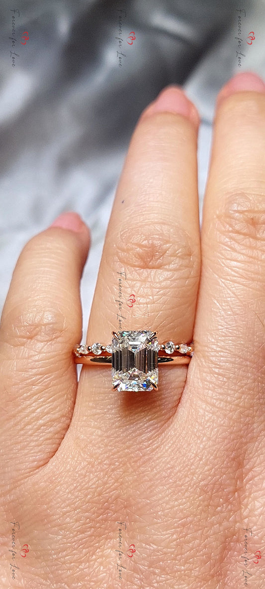 3 Ct Radiant Moissanite Eternity Band