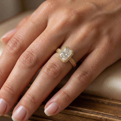 2 Ct IGI Certified Radiant Diamond Band