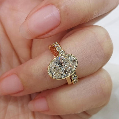 3.1 Ct Oval Lab Diamond Engagement Ring