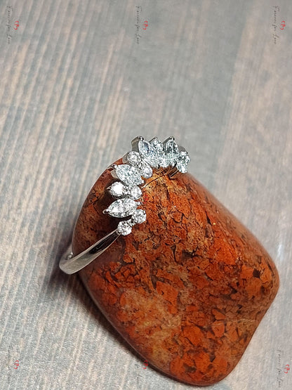Marquise Natural Diamond Stacking Ring