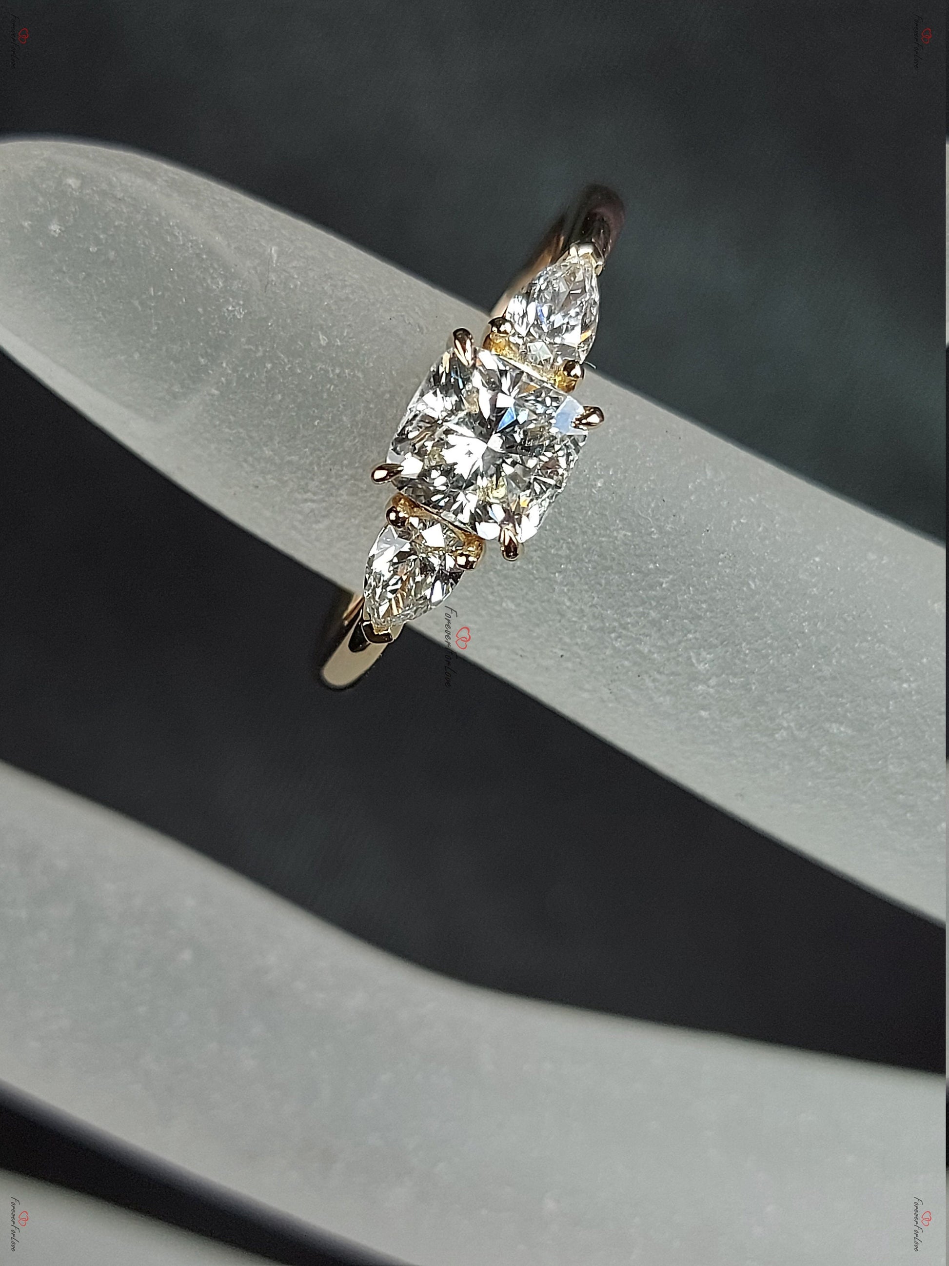 1 Ct GIA Certified Cushion Diamond Engagement Ring