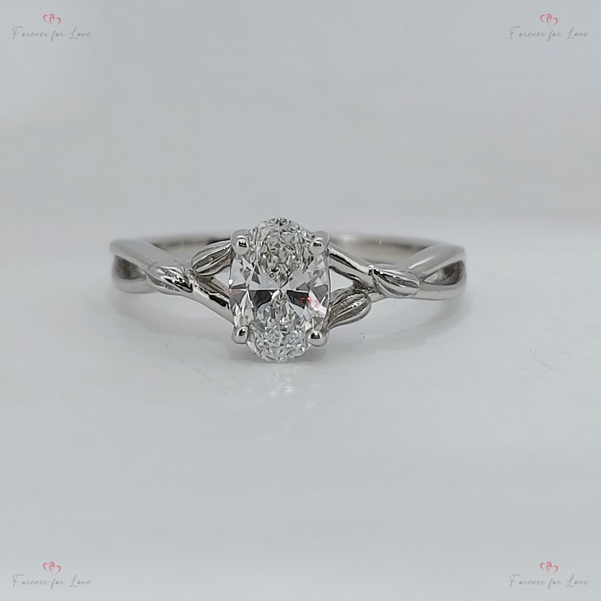 1 Ct IGI Certified Oval Diamond Engagement Ring