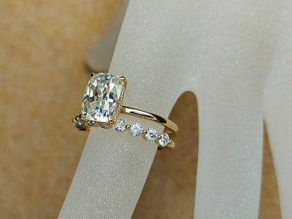 3 Ct Cushion Moissanite Eternity Band