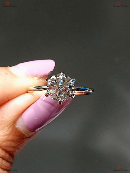 1.5 Ct IGI Certified Round Lab Diamond Engagement Ring