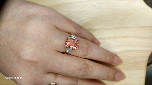 4 Ct IGI Certified Cushion Lab Diamond Halo Engagement Ring