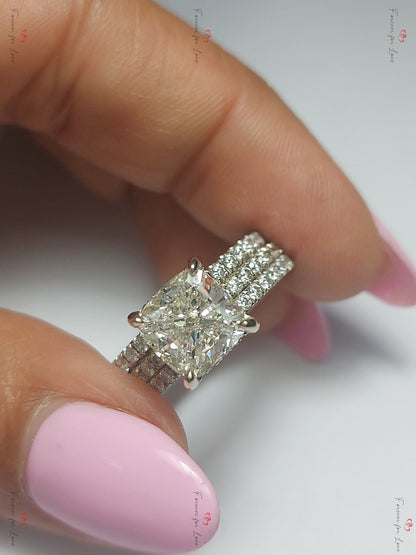 2 Ct IGI Certified Cushion Lab Diamond Engagement Ring