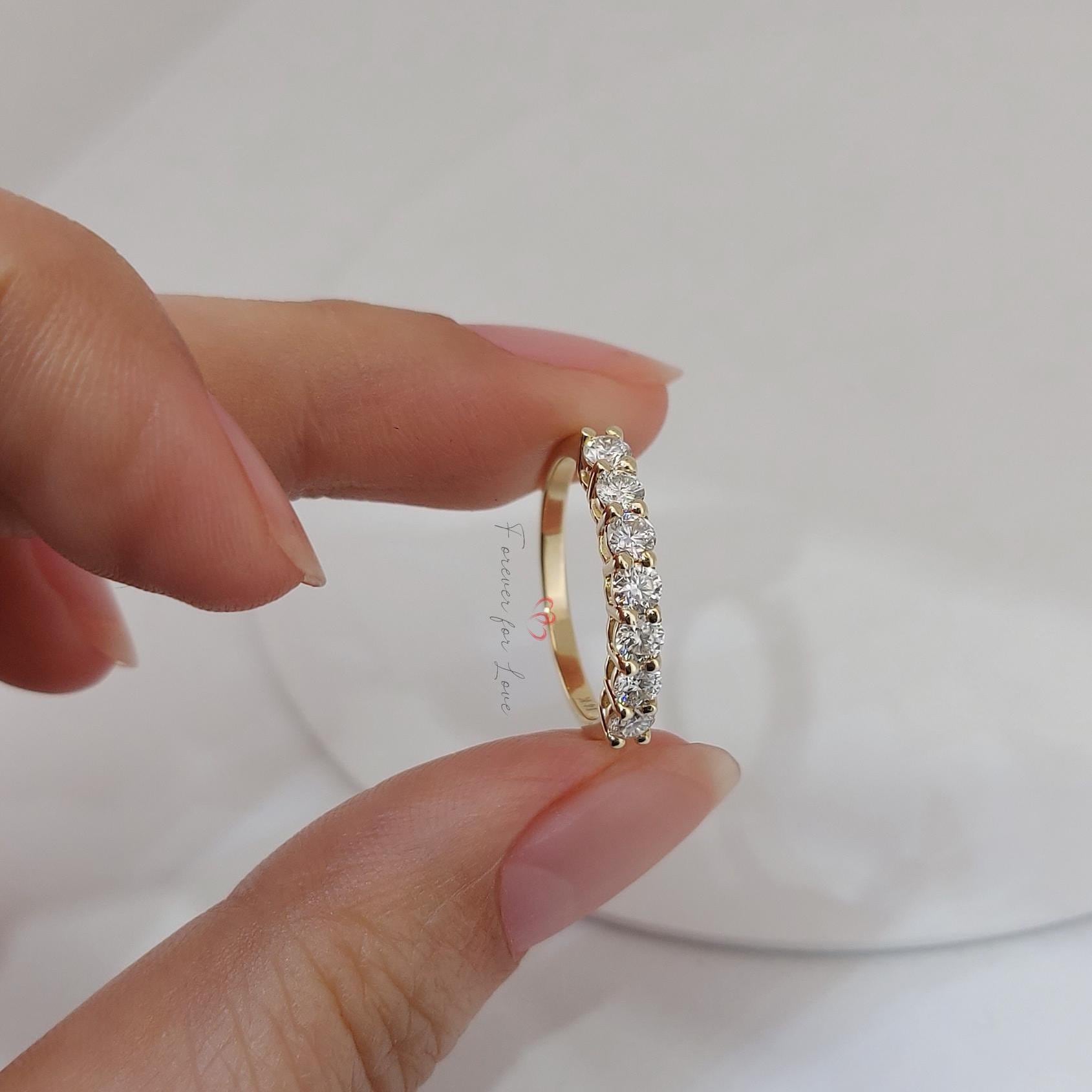 Round Lab Diamond Stacking Ring