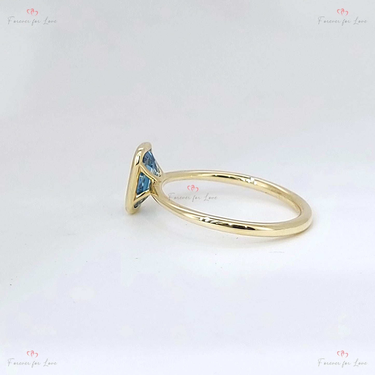 1,5 Karat IGI-zertifizierter Smaragd-Labor-Diamant-Solitär-Verlobungsring Emerald cut Moissanite engagement ring in 935er Argentium Silber — custom handcrafted by Forever For Love