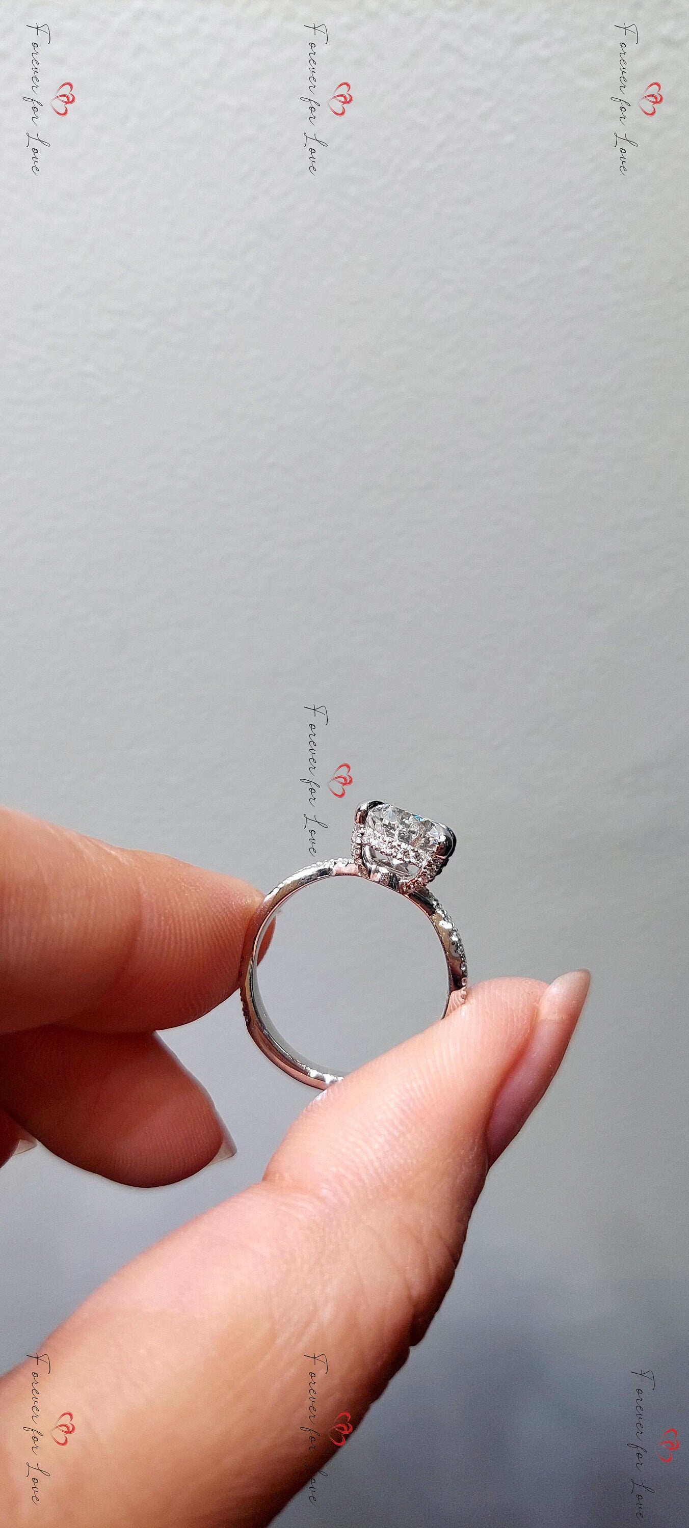 2.5 Ct Pear Lab Diamond Solitaire Engagement Ring Pear cut 1Ct Moissanite Brilliant Cut engagement ring in 935 Argentium Silver — custom handcrafted by Forever For Love
