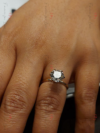 3 Ct IGI Certified Round Lab Diamond Solitaire Engagement Ring