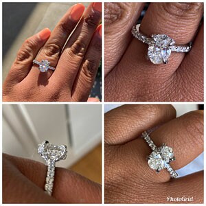 2.5 Ct Oval Diamond Engagement Ring