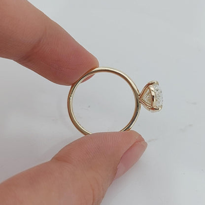 4.5 Ct Oval Lab Diamond Engagement Ring