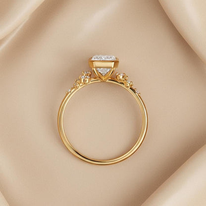 2 Ct IGI Certified Emerald Lab Diamond Engagement Ring
