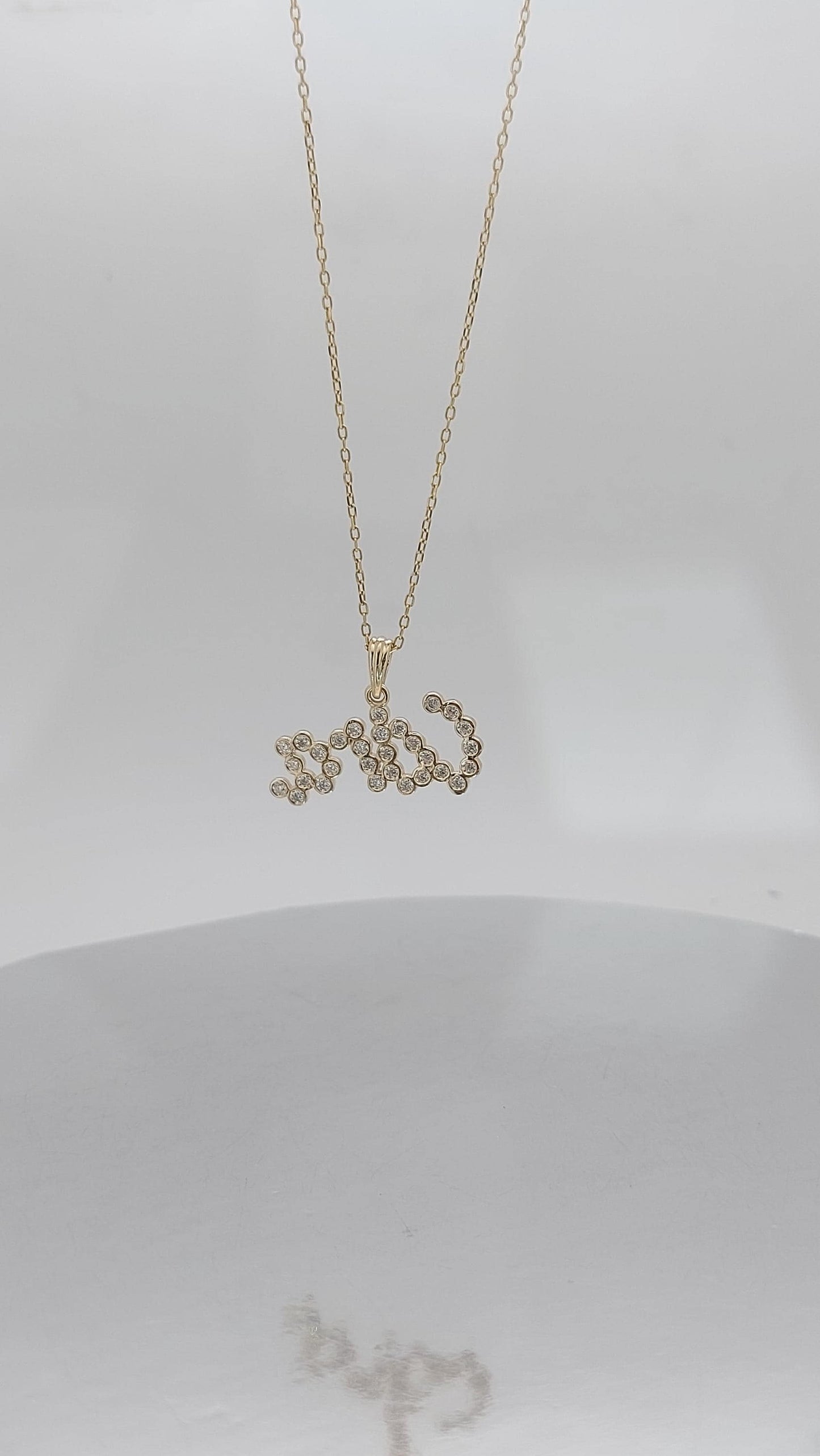 14K Massivgold Halskette, Labor-Diamant mit Lünettenfassung, Gold, Silber, Roségold, Personalisiertes Geschenk für sie Moissanite engagement ring in Gold or Platinum — custom handcrafted by Forever For Love