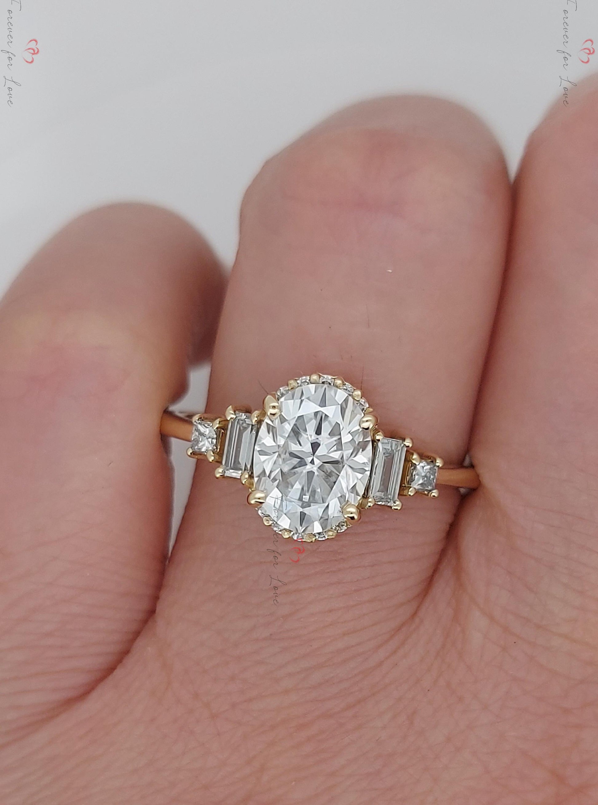 Oval Diamond, Moissanite Engagement Ring