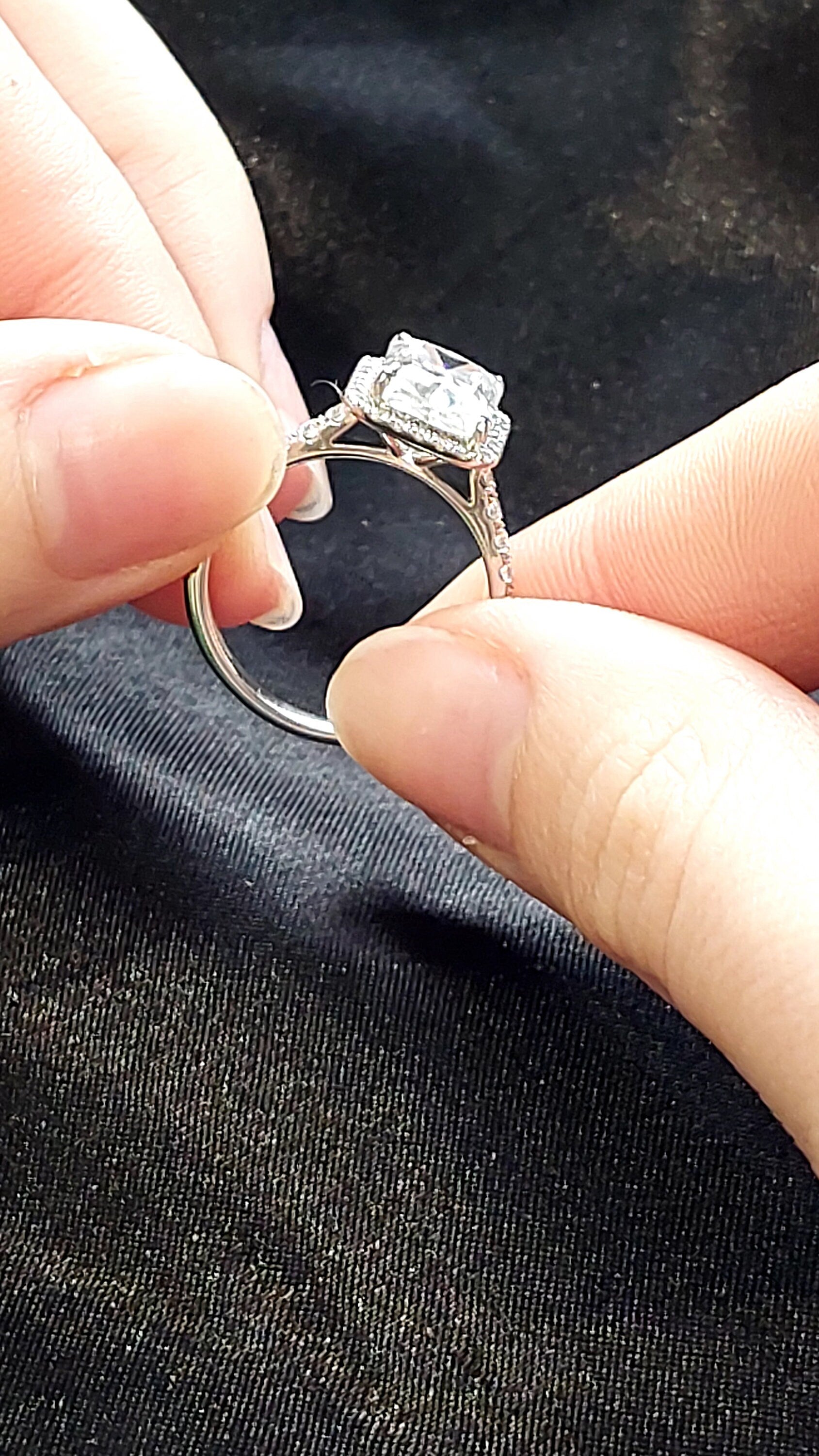 2.01 Ct IGI Certified Radiant Lab Diamond Engagement Ring