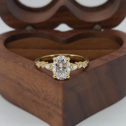3 Ct Oval Moissanite Engagement Ring