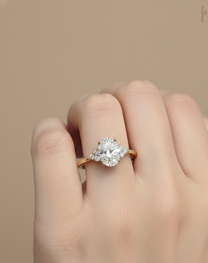 Oval Diamond, Moissanite Engagement Ring