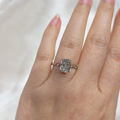 2.5 Ct IGI Certified Cushion Lab Diamond Engagement Ring