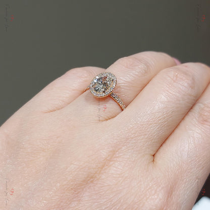 1.50 Ct IGI Certified Oval Lab Diamond Solitaire Engagement Ring