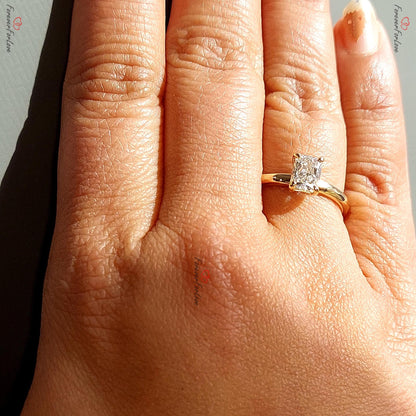 1.01 Ct IGI Certified Radiant Lab Diamond Solitaire Engagement Ring