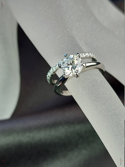 1.2 Ct IGI Certified Round Diamond Engagement Ring