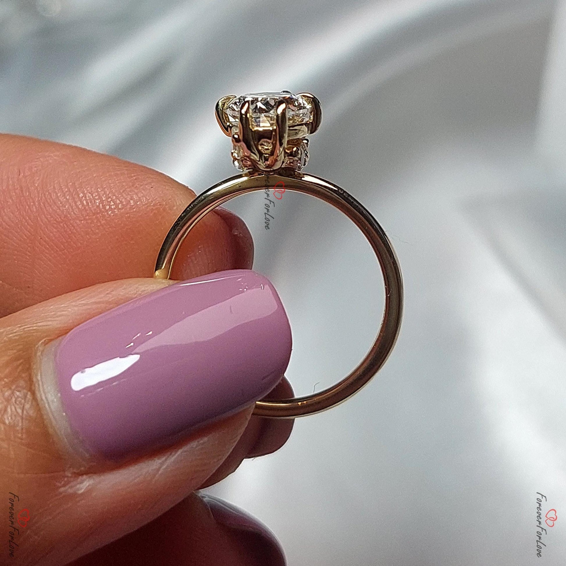 1.5 Ct Oval Diamond Solitaire Engagement Ring