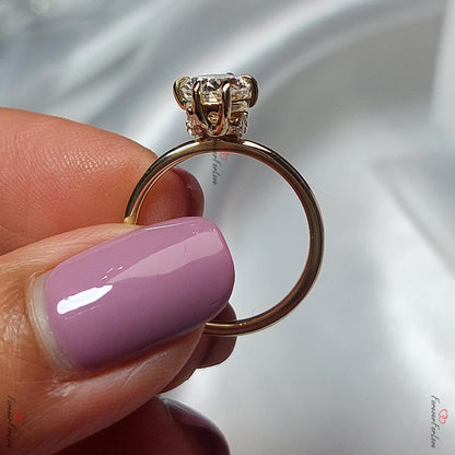 1.5 Ct Oval Diamond Solitaire Engagement Ring