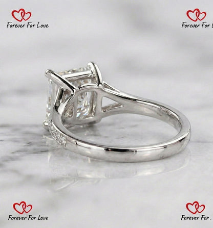 3.1 Ct IGI Certified Princess Lab Diamond Engagement Ring