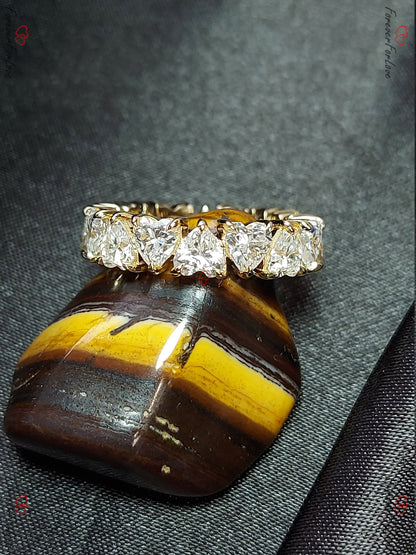 Heart Moissanite Full Eternity Band