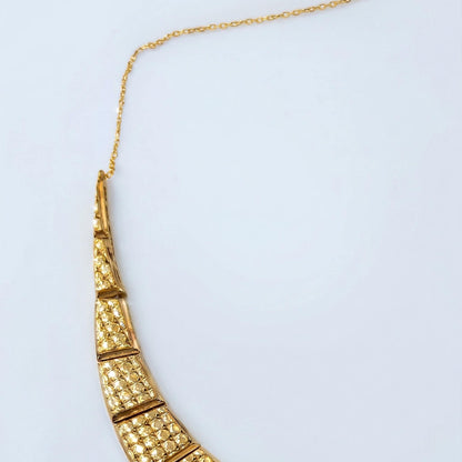 14k klobige Goldkette ägyptische Halskette, Büro-Halskette, kühne Goldhalskette, elegante Halskette, perfektes Geschenk für sie