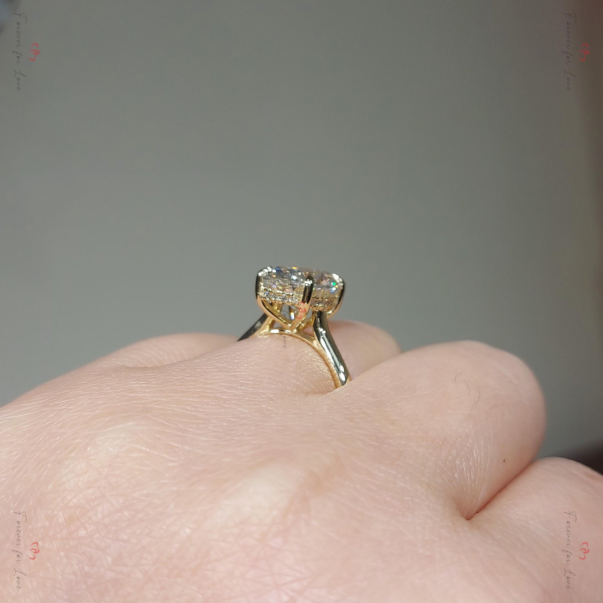 3.9 Ct Oval Lab Diamond Engagement Ring