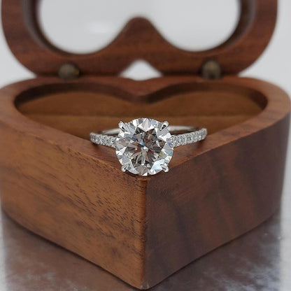 3.5 Ct IGI Certified Pear Lab Diamond Three Stone Ring