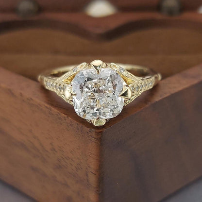 IGI Certified Cushion Lab Diamond Engagement Ring