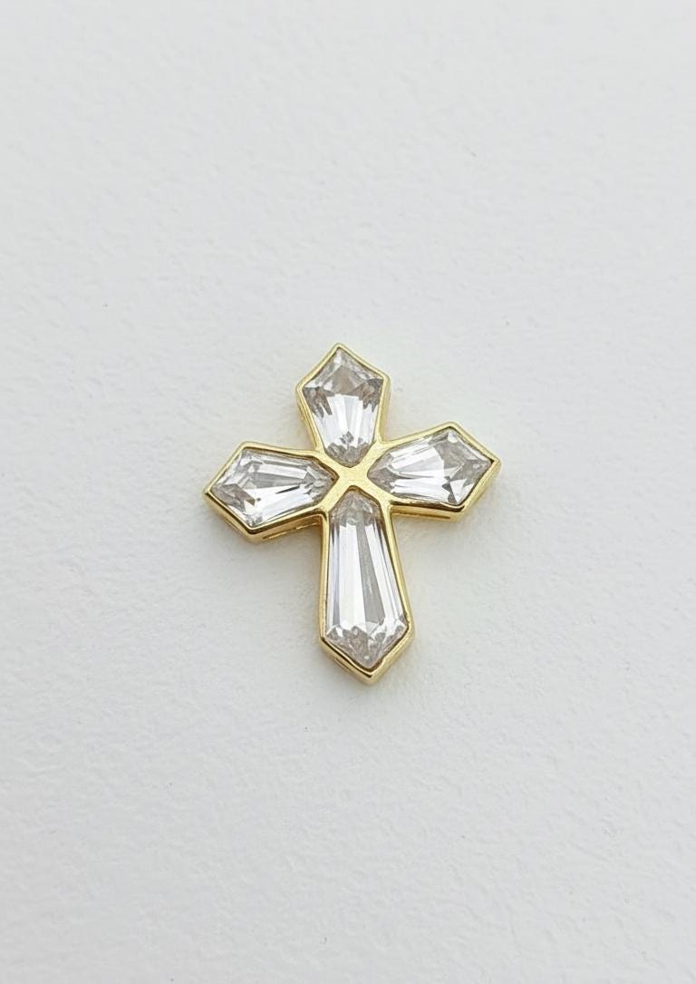 14k Massivgold Diamant Kreuz Halskette für Frauen, Diamant Kreuz Anhänger, Religiöser Schmuck, Christlicher Glaube Anhänger, Kreuz Geschenk für Frauen Moissanite engagement ring in Gold or Platinum — custom handcrafted by Forever For Love