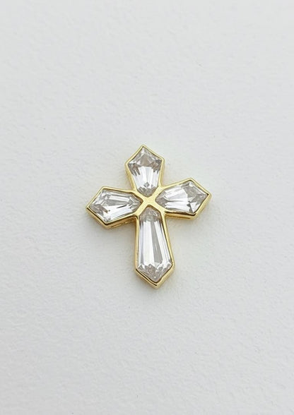 14k Massivgold Diamant Kreuz Halskette für Frauen, Diamant Kreuz Anhänger, Religiöser Schmuck, Christlicher Glaube Anhänger, Kreuz Geschenk für Frauen