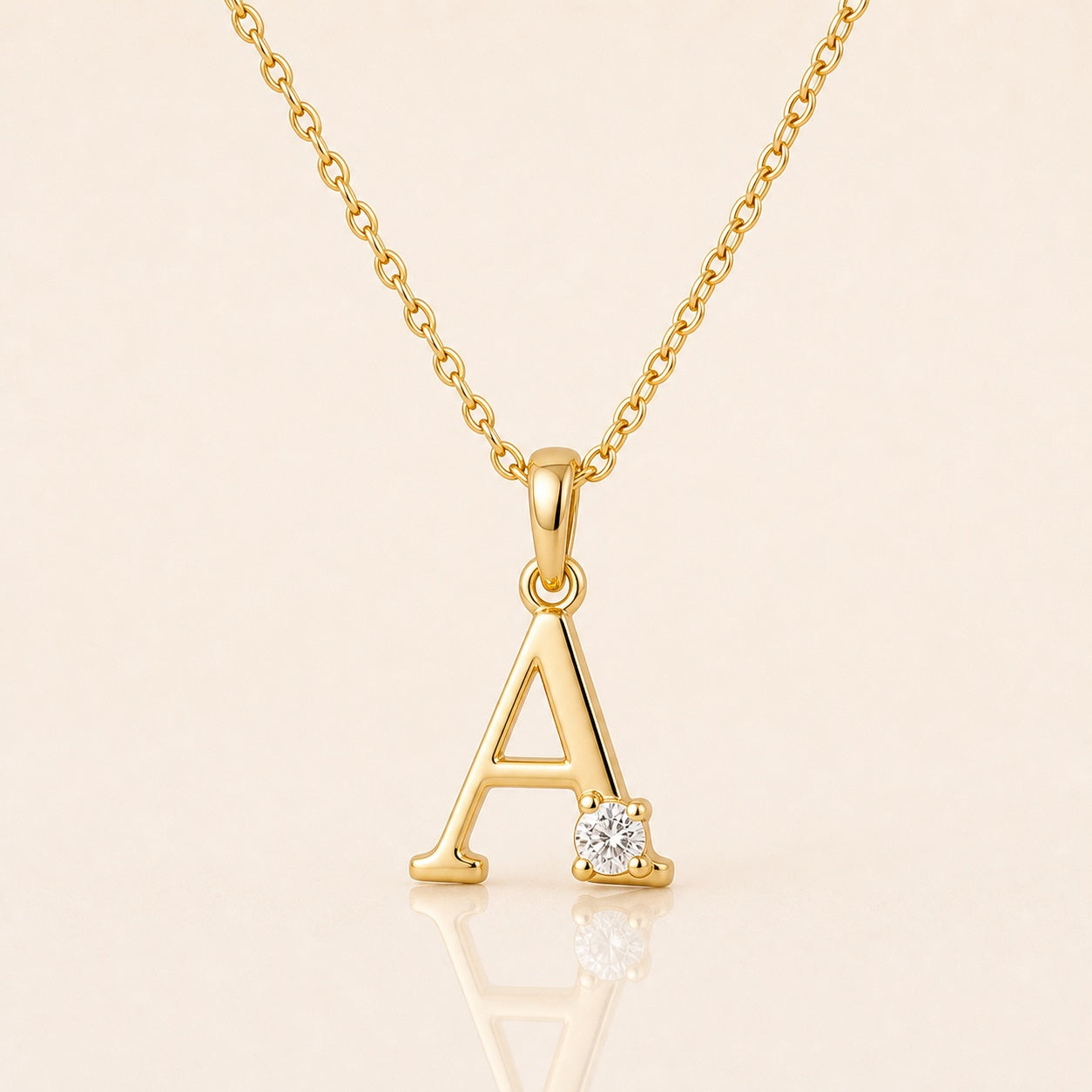 Diamond Initial Pendant Necklace