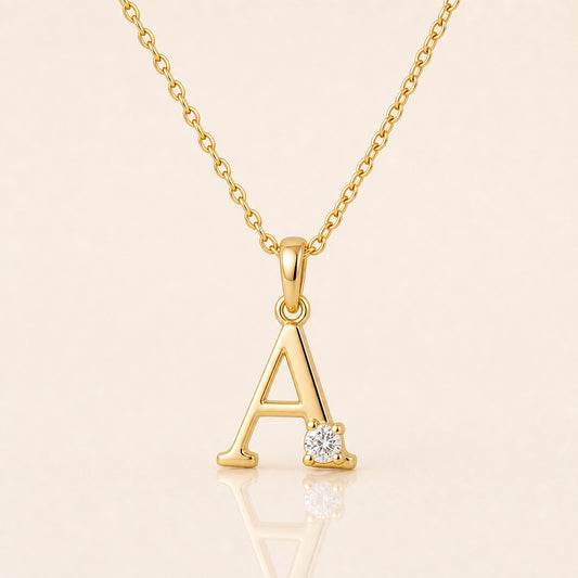 Diamond Initial Pendant Necklace