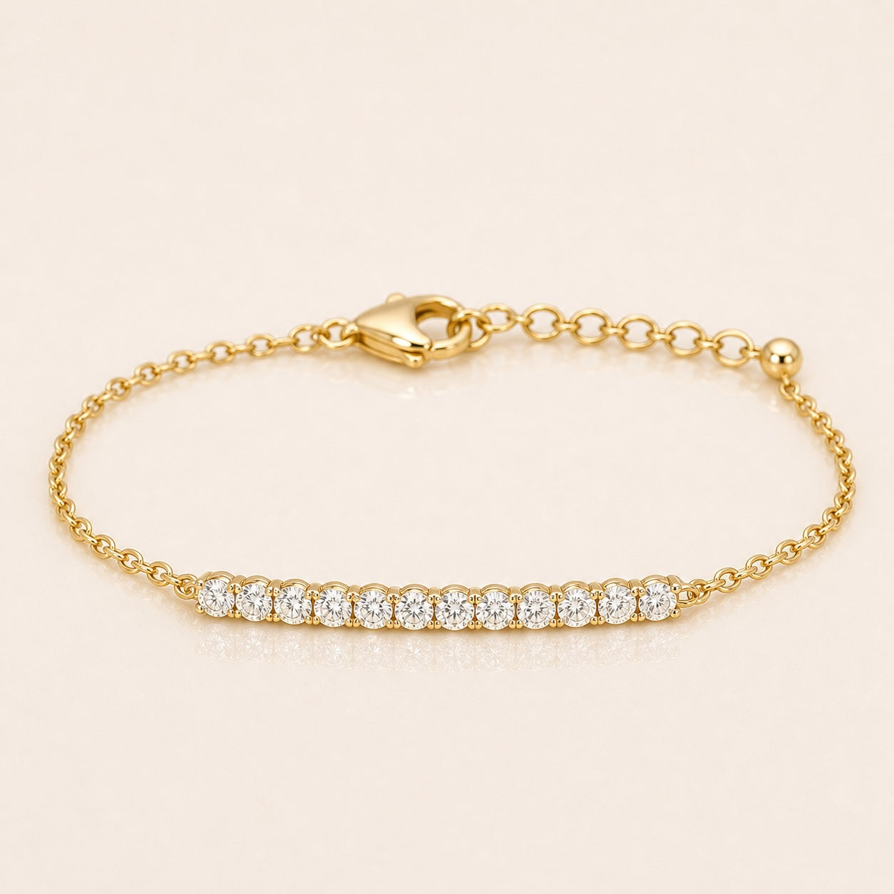Diamond Line Birthstone Bracelet