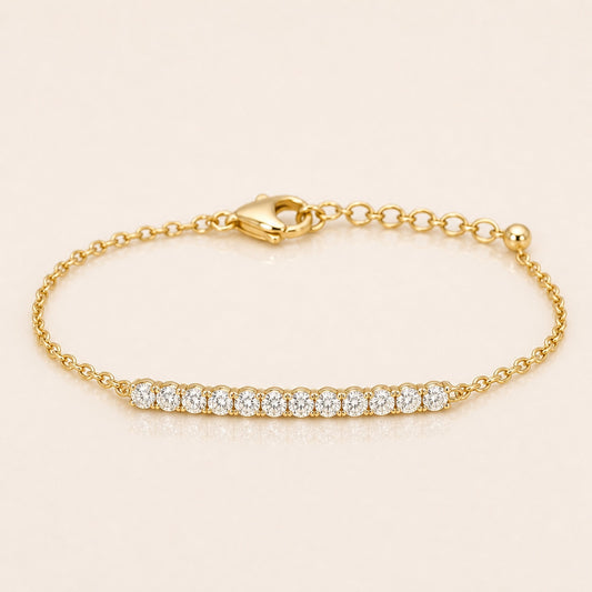Diamond Line Birthstone Bracelet