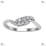 Unique Diamond Cluster Engagement Ring in Yellow Gold Forever For Love