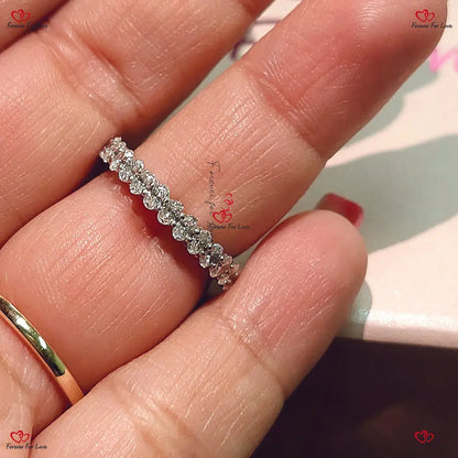 Oval Lab Grown Diamond Three-Quarter Eternity Band - Solid Gold/Platinum