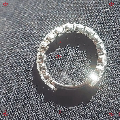 Round Lab Grown Diamond Wedding Band - 3 MM Round Lab Created Band in Solid Gold
