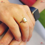 Unique Vintage Style Oval Engagement Ring Forever For Love