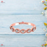 Timeless Grace Art Deco Milgrain Half Eternity Diamond Band Forever For Love